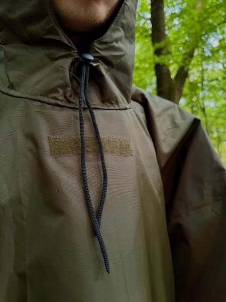 Антитепловізійний плащ з ПОТРІЙНИМ фольговим паробарʼєром, накидка пончо захист від тепловізорів, військовий плащ хакі ЗСУ 2026806405 фото