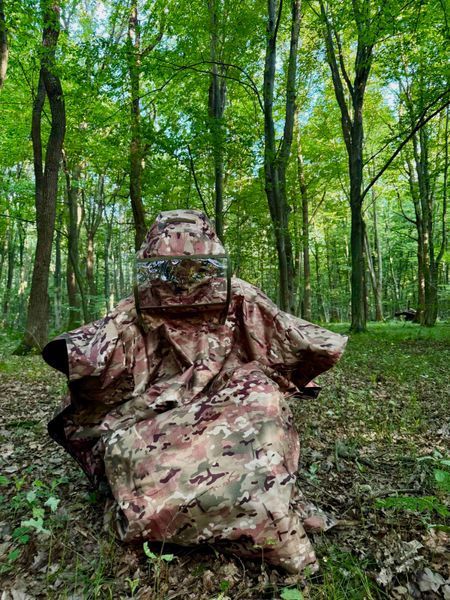 Плащ анти-тепловізор з потрійним фольгованим бар'єром Stealth Mask, (3 шари фольги + маска) stealth фото