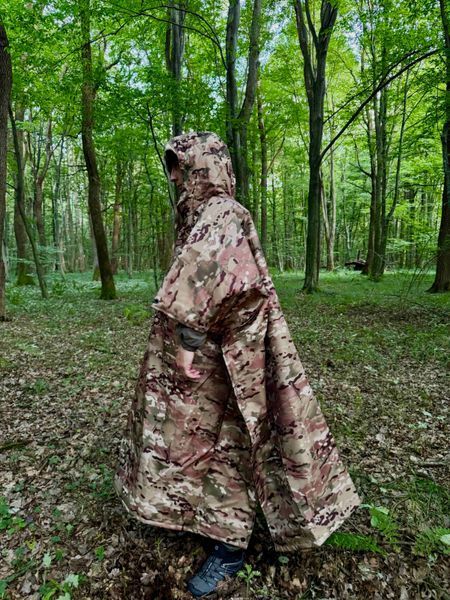 Плащ анти-тепловізор з потрійним фольгованим бар'єром Stealth Mask, (3 шари фольги + маска) stealth фото