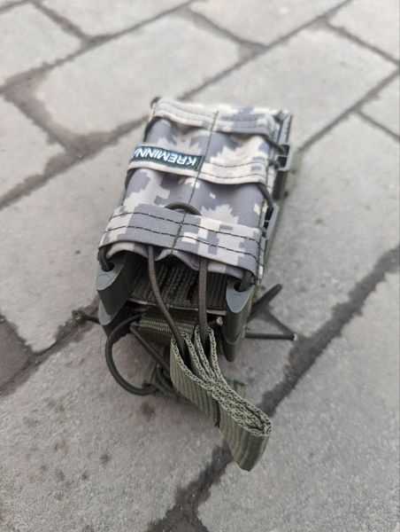 Військовий тактичний підсумок для 2 магазинів, Підсумок АК подвійний відкритий , Сумка-підсумок під магазини 1770528707 фото