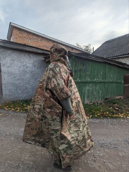 Плащ антитепловізор Stealth Multicam пончо. Додатковий фольгований бар'єр V3.0 2019141254 фото