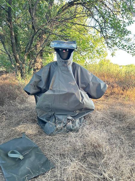Антитепловізор пончо захист від тепловізорів, плащ від тепловізора дощовик пончо олива 2019143141 фото