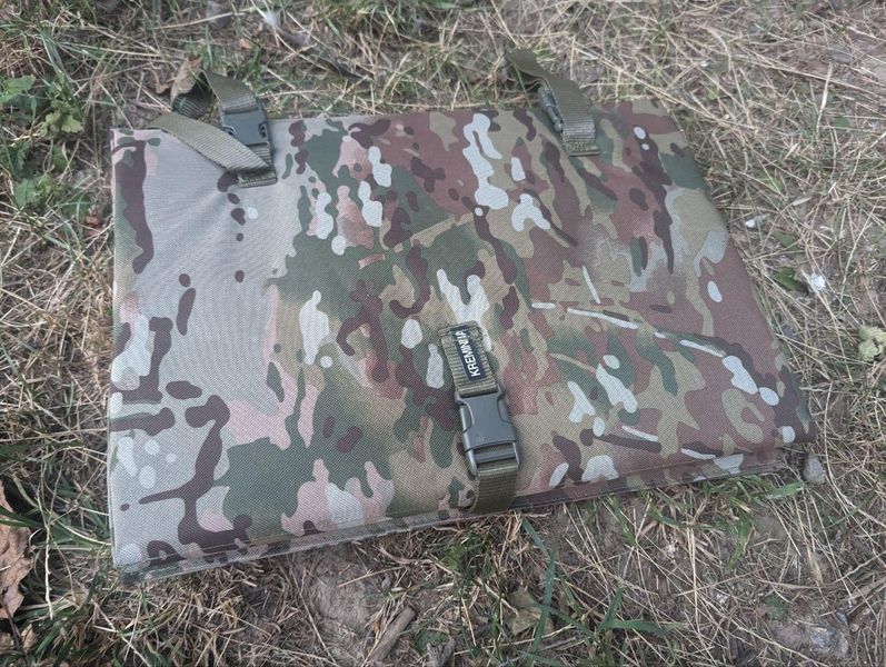 Каремат тактичний складний армійський снайперський сидіння піддупник бистроз'ємний Hotass 165&times;45 см Мультикам 1789471837 фото
